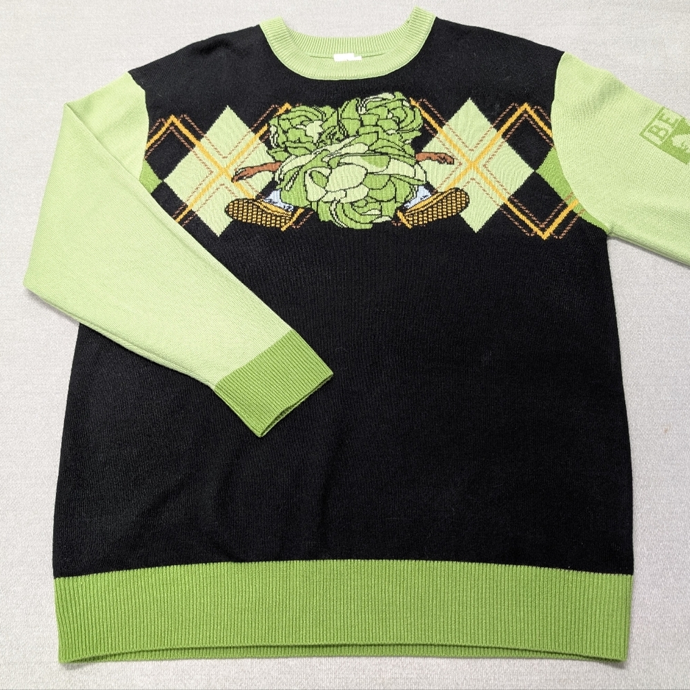 Bell's Hopslam Knit Sweater FPS Apparel Black Green Argyle Sz L